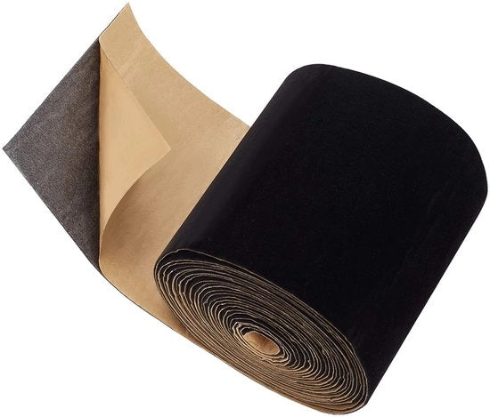 Panno di contatto in velluto 2 rulli - Tessuto autoadesivo - 10 cm x 400 cm - Decorazione DIY - Artigianato creativo - 0,5 mm spessore - Tessuto autoadesivo