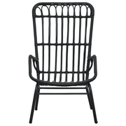 Sedia da Giardino in Polyrattan Nera 48581