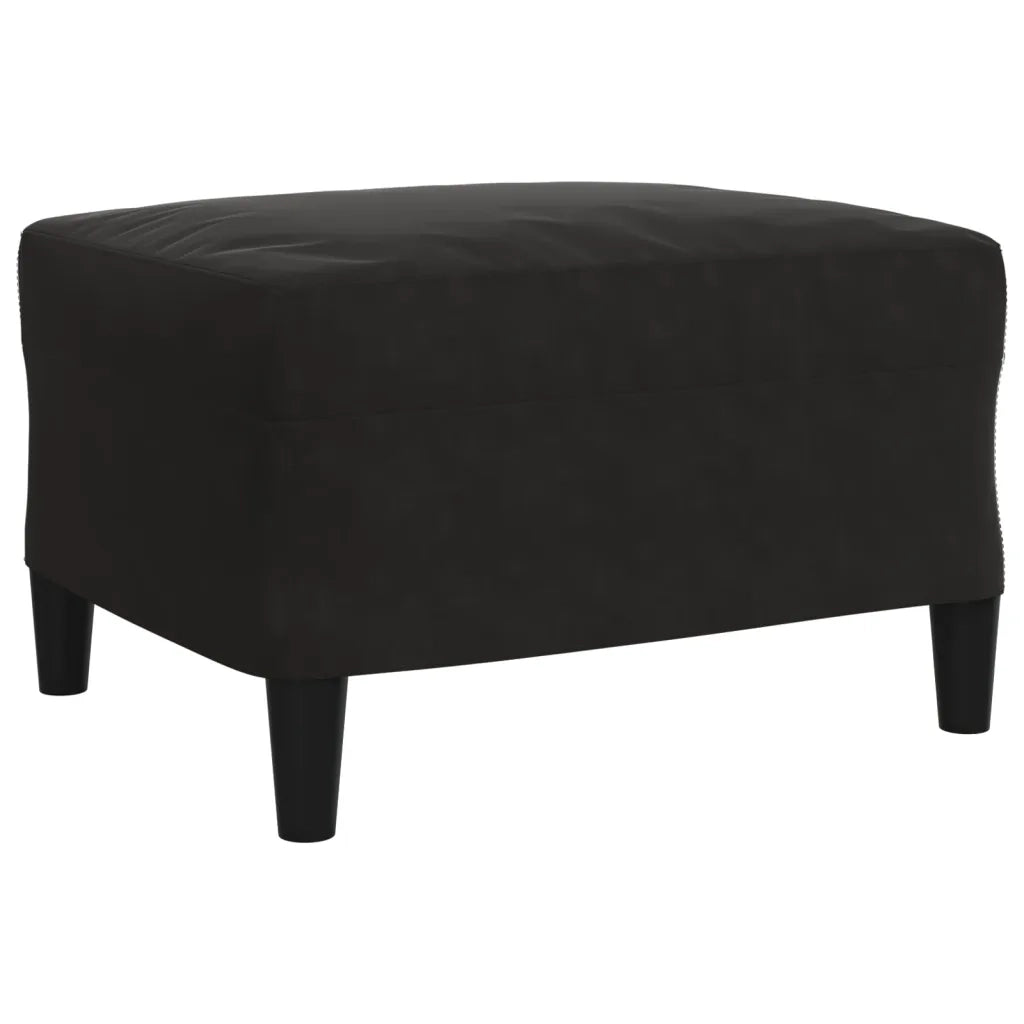 Set di Divani 4 pz con Cuscini Nero in Velluto