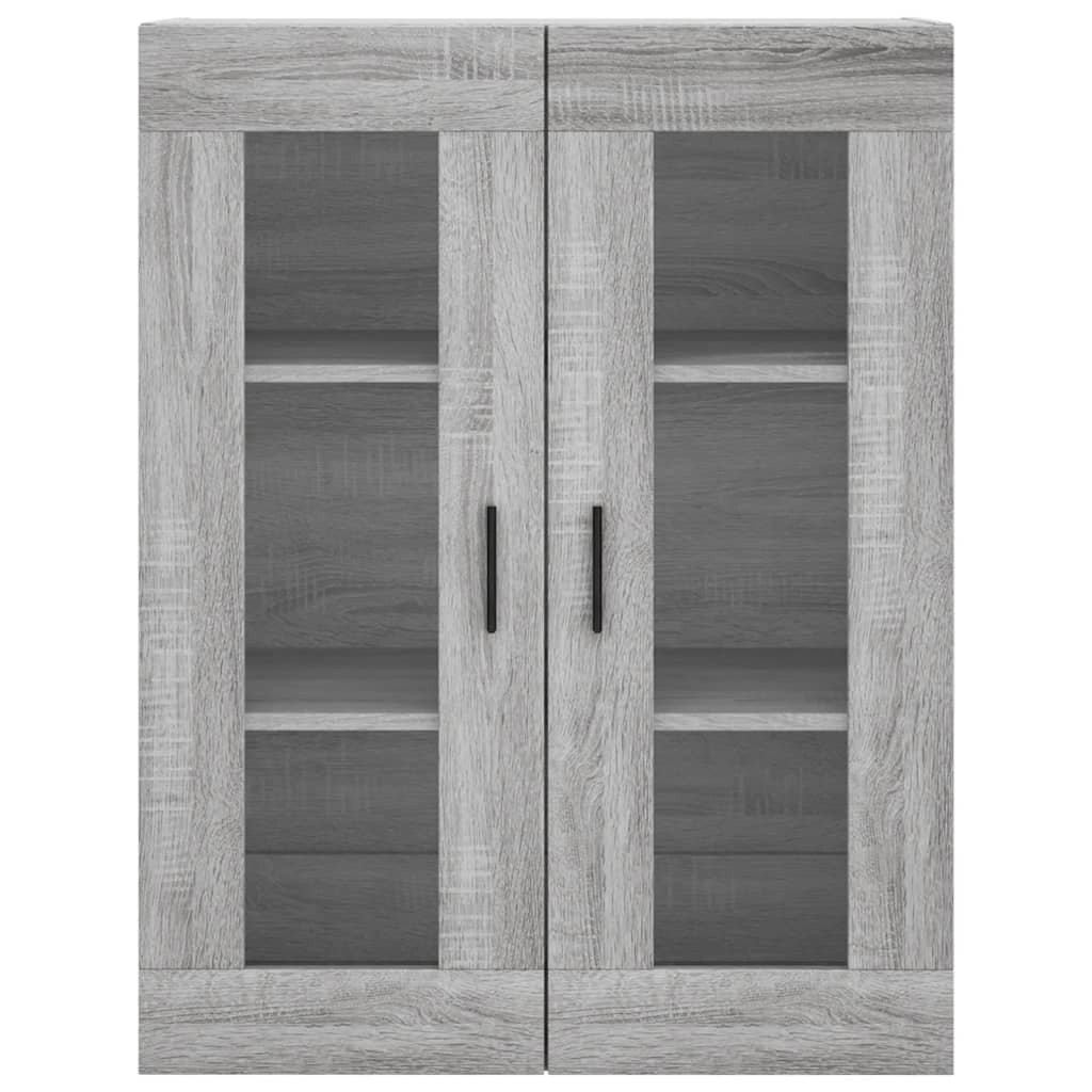 Buffet credenza cassettiera armadio mobile contenitore organizer cucina soggiorno salotto rovere Sonoma alto 69,5 x 34 x 180 cm legno ingegnerizzato grigio 02_0035568