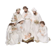 Presepe resina bianco cm 23x12,5h19,5