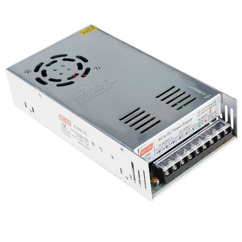 Trade Shop - Alimentatore 30a 12v Striscia Led Trasformatore 30 Ampere Stabilizzato 220v 360w -
