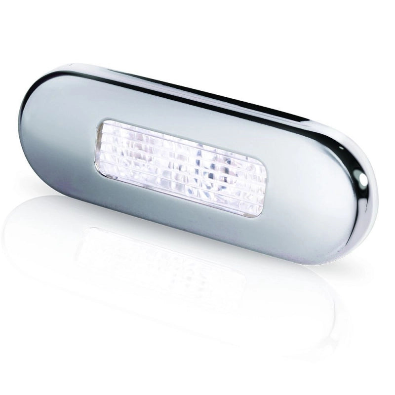 SEGNAPASSI OBLONG BIANCA - LUCIDO WHITE LIGHT - POLISHED STAINLESS STEEL COVER