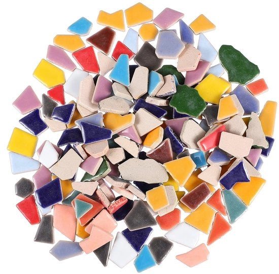 Tegole in smalto 200 g - Tegole ceramica - Tegole in smalto - Decorazione DIY - Tegole in smalto per hobby - Colore: multicolore - Materiale duraturo - Pietre da mosaico