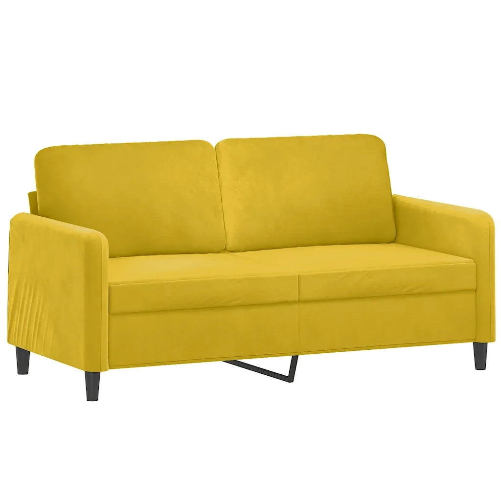 Set di Divani 3 pz Giallo in Velluto 3201990