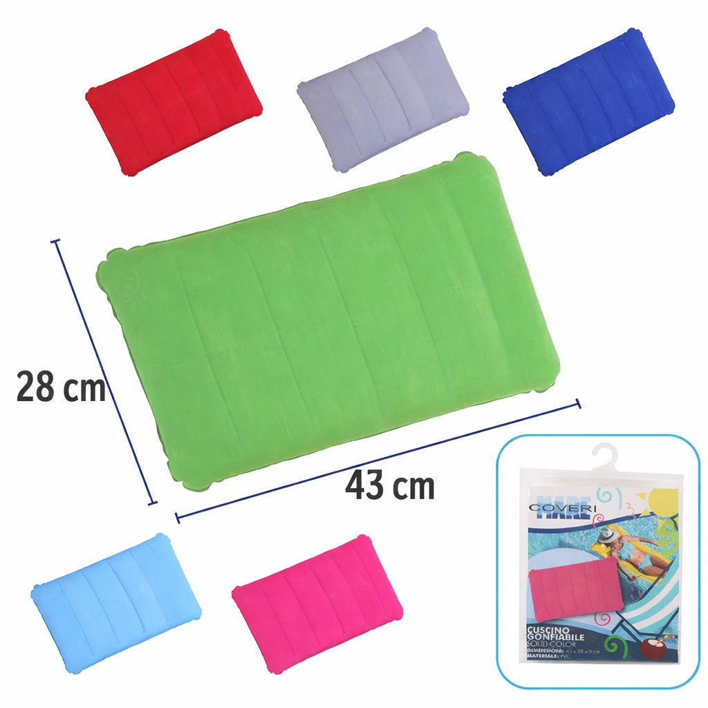 CUSCINO FLOCCATO VARI COLORI 43x28x9CM - INVIO CASUALE