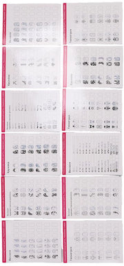 Matrice di allenamento per unghie reutilizzabile - Facile da usare - Materiale ecologico - Varie forme di unghie - Strumento di apprendimento per principianti - Pannello di allenamento con simboli - Matrice di allenamento per l'arte delle unghie