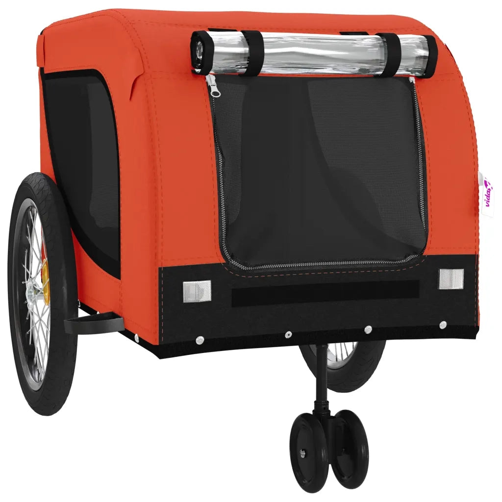 Rimorchio da Bici per Animali Arancione e Nero Oxford e Ferro 94026