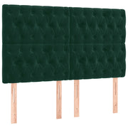Testiera | Testata Verde Scuro 160x7x118/128 cm Velluto