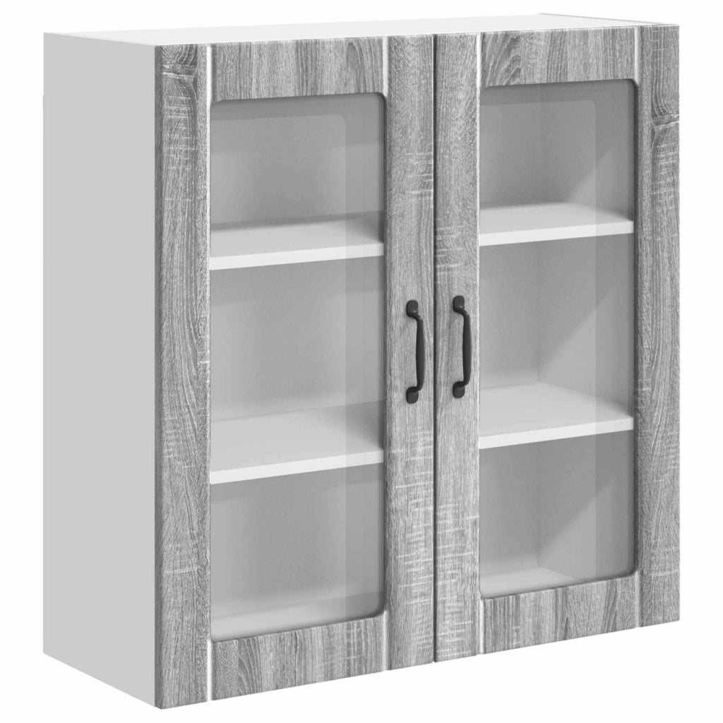 Mobile da cucina moderno e funzionale con pratico spazio contenitivo 80 x 31 x 80 cm legno composito grigio Sonoma 02_0054088
