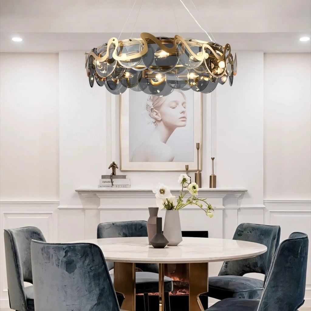Lampada Da Soffitto APP1545-8CP Brush Gold / Grey