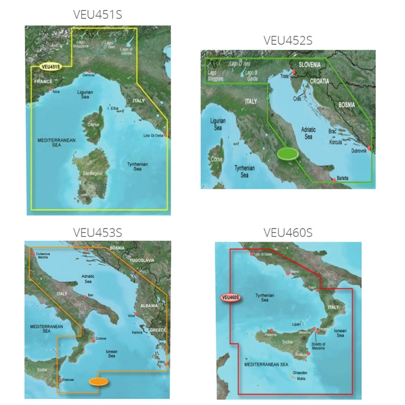 BLUECHART G3 VISION (MICRO SD/SD) SMALL VEU453S SEA ADRIATIC SOUTH