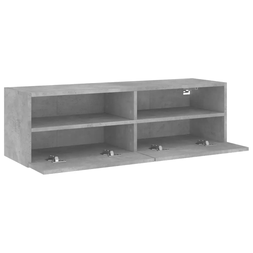 Mobile TV a Parete | Armadietto TV | Mobile Porta TV Grigio Cemento 100x30x30cm Legno Multistrato