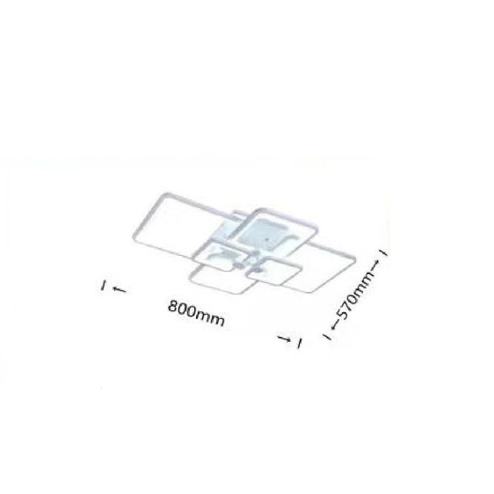 Trade Shop - Lampadario Plafoniera Con Quadrati Lampada Da Soffitto Led Design Moderno C26-b -