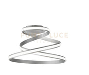 PLAFONIERA VUELTA A LED SILVER LED 3000K 1850LM 37W
