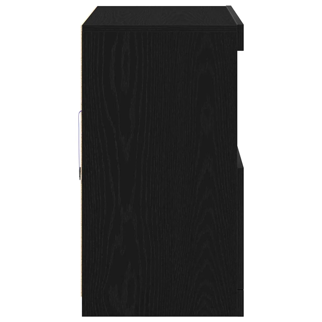 Madia LED Nero 81 x 37 x 66,5 cm Legno multistrato 863032