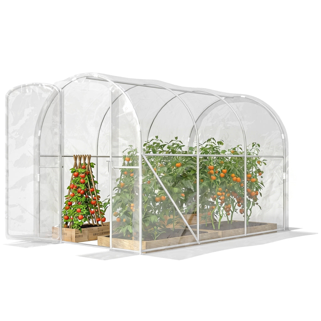 Serra a tunnel da giardino 3x2x2m ¨C Xylo ¨C 6m2 con porta e telo PE 150g/m2