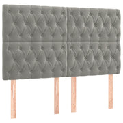 Testiera | Testata Grigio Chiaro 144x7x118/128 cm Velluto