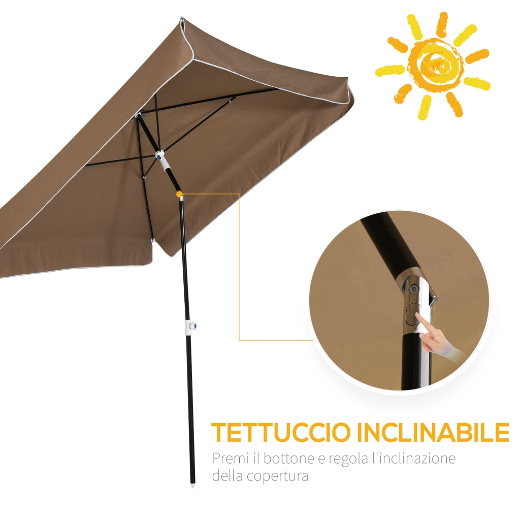 Ombrellone da Giardino ¨C Minimal ¨C Grigio 200x200 cm