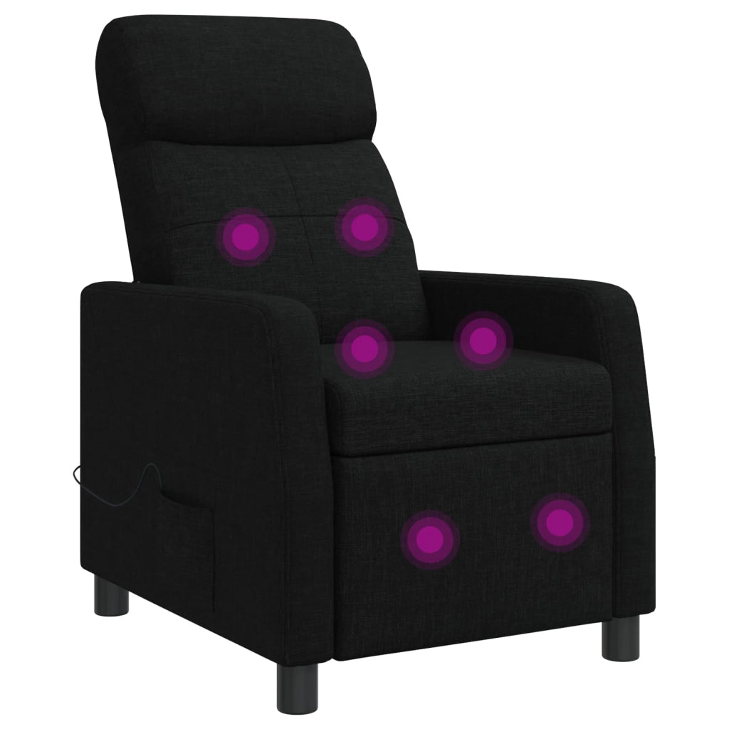 Poltrona Massaggiante Nero Tessuto 42035059