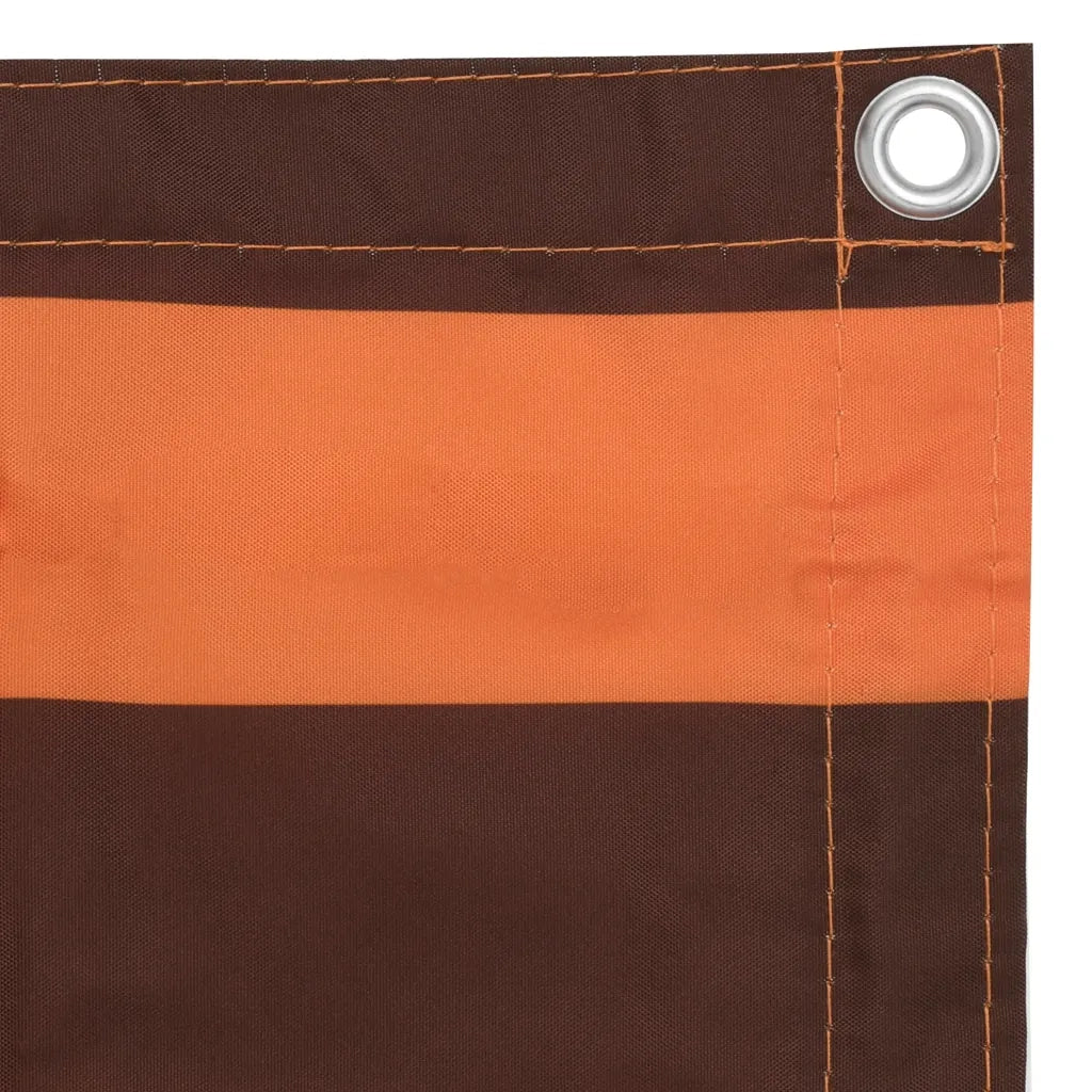 Schermo da balcone | Paravento Balcone Arancione e Marrone 75x500 cm Tessuto Oxford