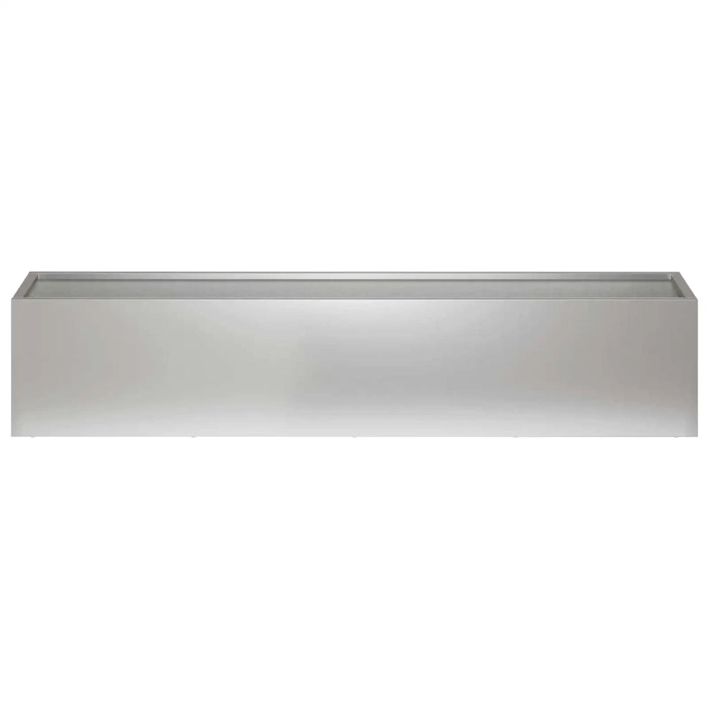 Vaso da giardino Argento 100 x 20 x 20 cm Acciaio zincato 8005186