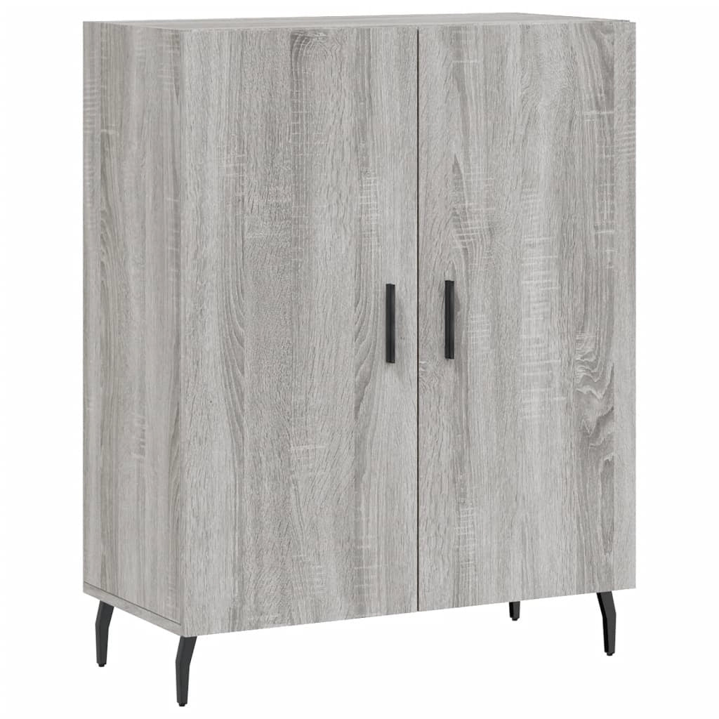 Buffet credenza cassettiera armadio mobile contenitore organizer cucina soggiorno salotto rovere Sonoma alto 69,5 x 34 x 180 cm legno ingegnerizzato grigio 02_0035534