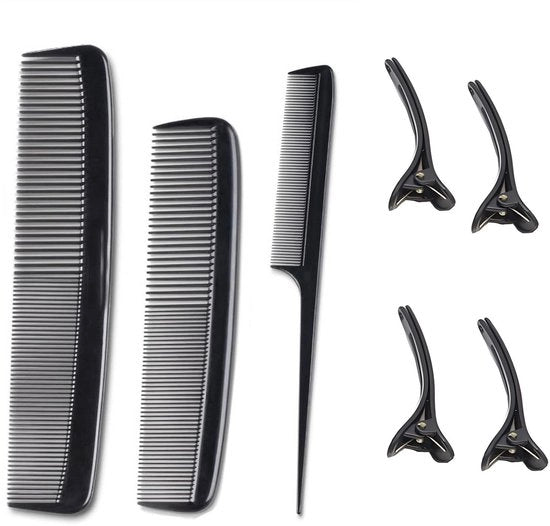 Set di Kamme per Capelli 3 pezzi - Kamme Antistatiche per Stile - Kamme a Denti Fini - Kamme Precisi per Parrucchieri - Set di Spilloni per Capelli - Materiale PVC Resistente al Tempo - Set di Kamme per Capelli