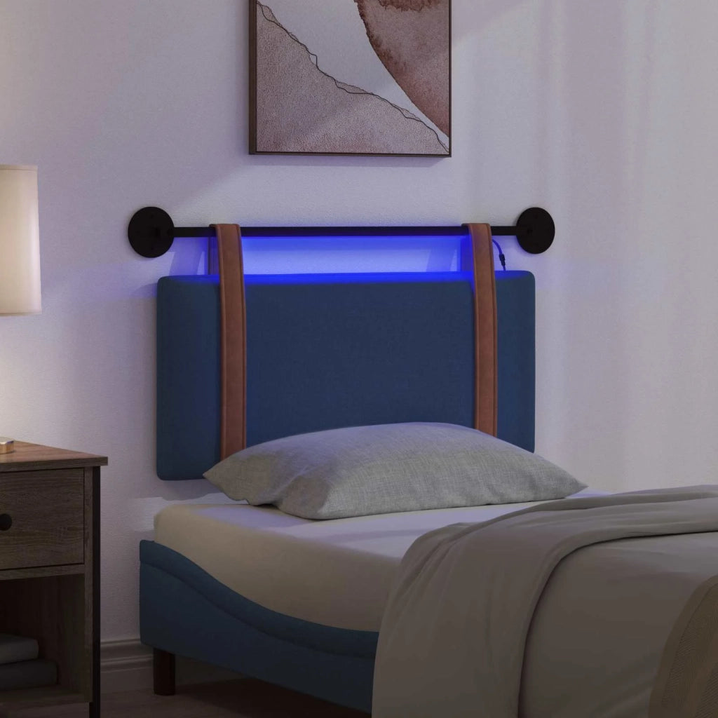 Testiera sospesa Con luce LED Blu PU Antico 3423872