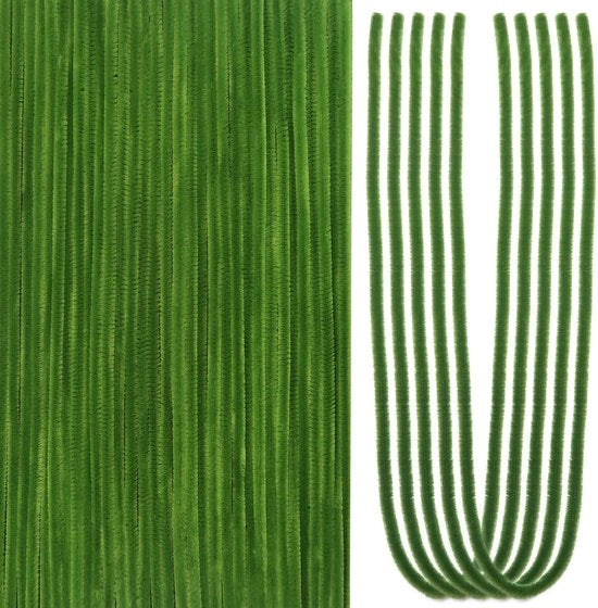 Pijpenragers 50 pezzi - Chenille - Verde - 60 cm - Vezzata - Robusta - Creativa - Filo di Chenille