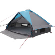 Tenda Teepee per 8 Persone Blu e Grigio 490 x 410 x 210 cm