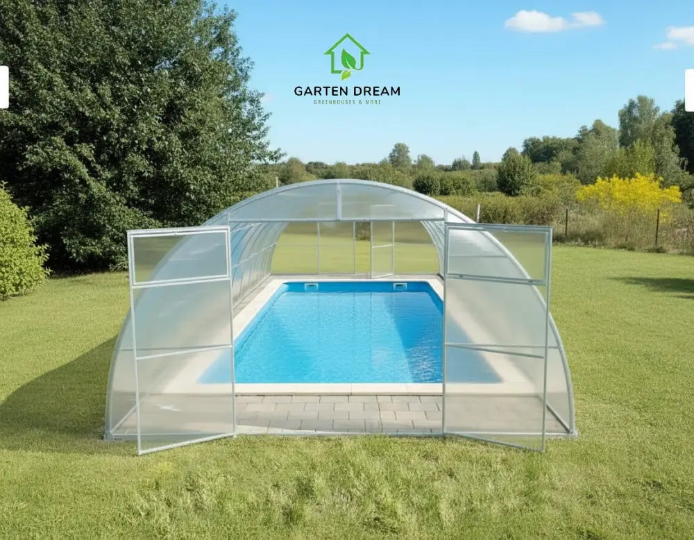 Copertura per Piscina Garten Dream SERENA 4x10 m con Policarbonato 4 mm