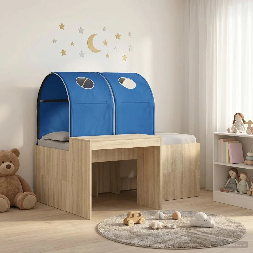 Letto con Tunnel 3 pz Rovere Artigianale e Blu 3423517