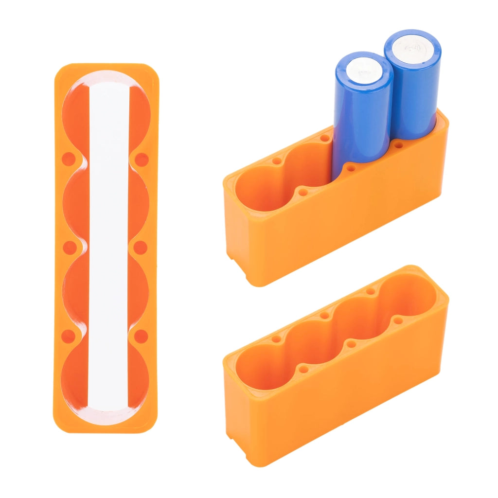 Forma di Saldatura per Batterie a 4 Celle – Struttura Stabile, Spazio per Nastro Nichelato | Dimensioni: 8x2x3,5 cm