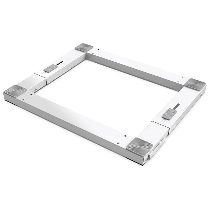 Meliconi 656149 Base Move Slim Base Antivibrazione con Ruote e Freni per Lavatrici Asciugatrici Slim Portata 250 Kg colore Bianco