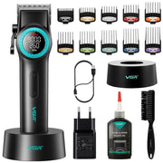 Trade Shop - Tagliacapelli Professionale Da Uomo Senza Fili Per Barbieri Display A Led V-001 -