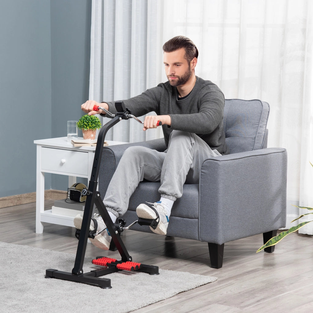 Bicicletta Ellittica ¨C Minimal ¨C Regolabile 75-97 cm con Schermo LCD e Rullo Massaggiante