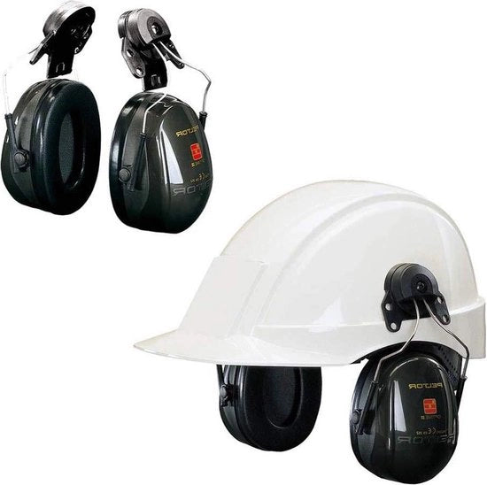 Casco di protezione con chiusura di cappuccio - 30 dB di assorbimento - nero