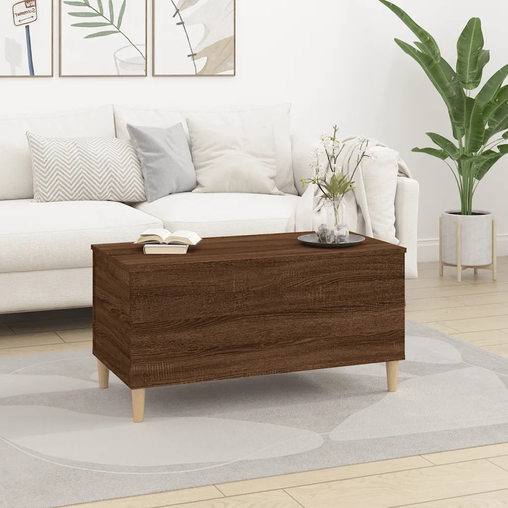 Tavolino salotto | Tavolino da caff¨¨ | Tavolino da Soggiorno Rovere Marrone 90x44,5x45 cm Legno Multistrato