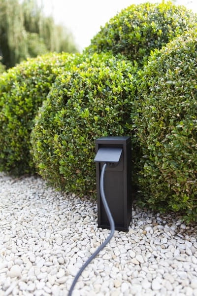Paletto presa giardino 1x Schuko IP54 nero Lutec Mains