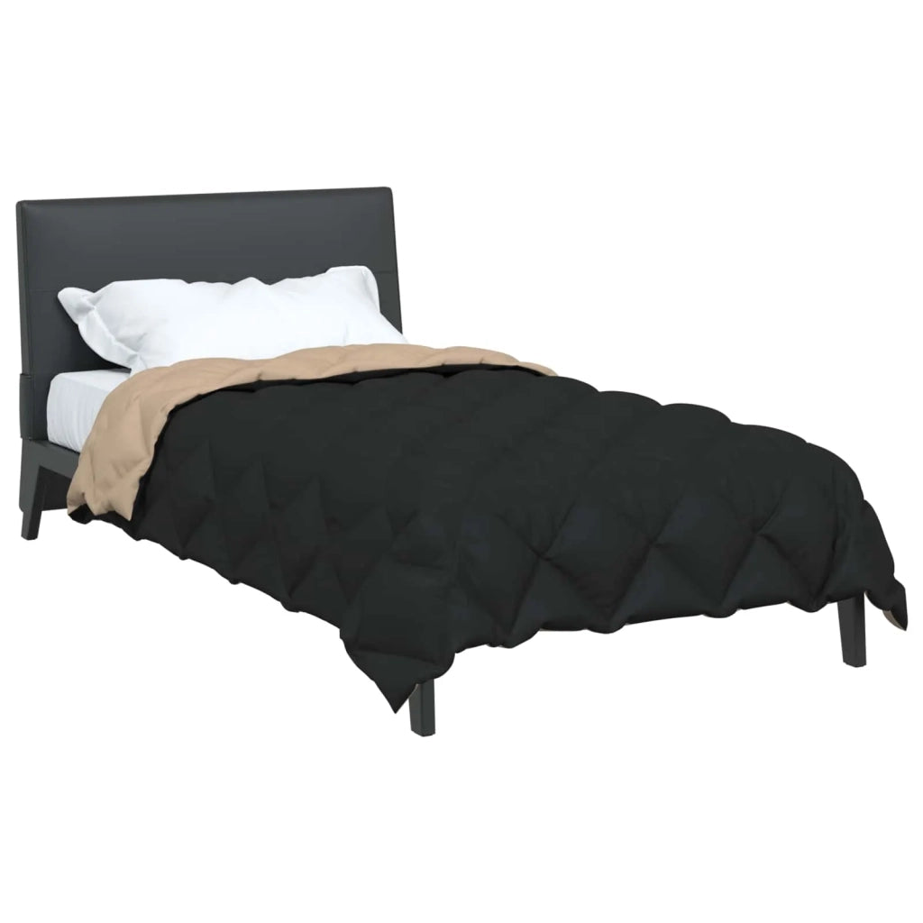 Duvet Invernale Nero e Talpa 135 x 200 cm Microfibra 42025728