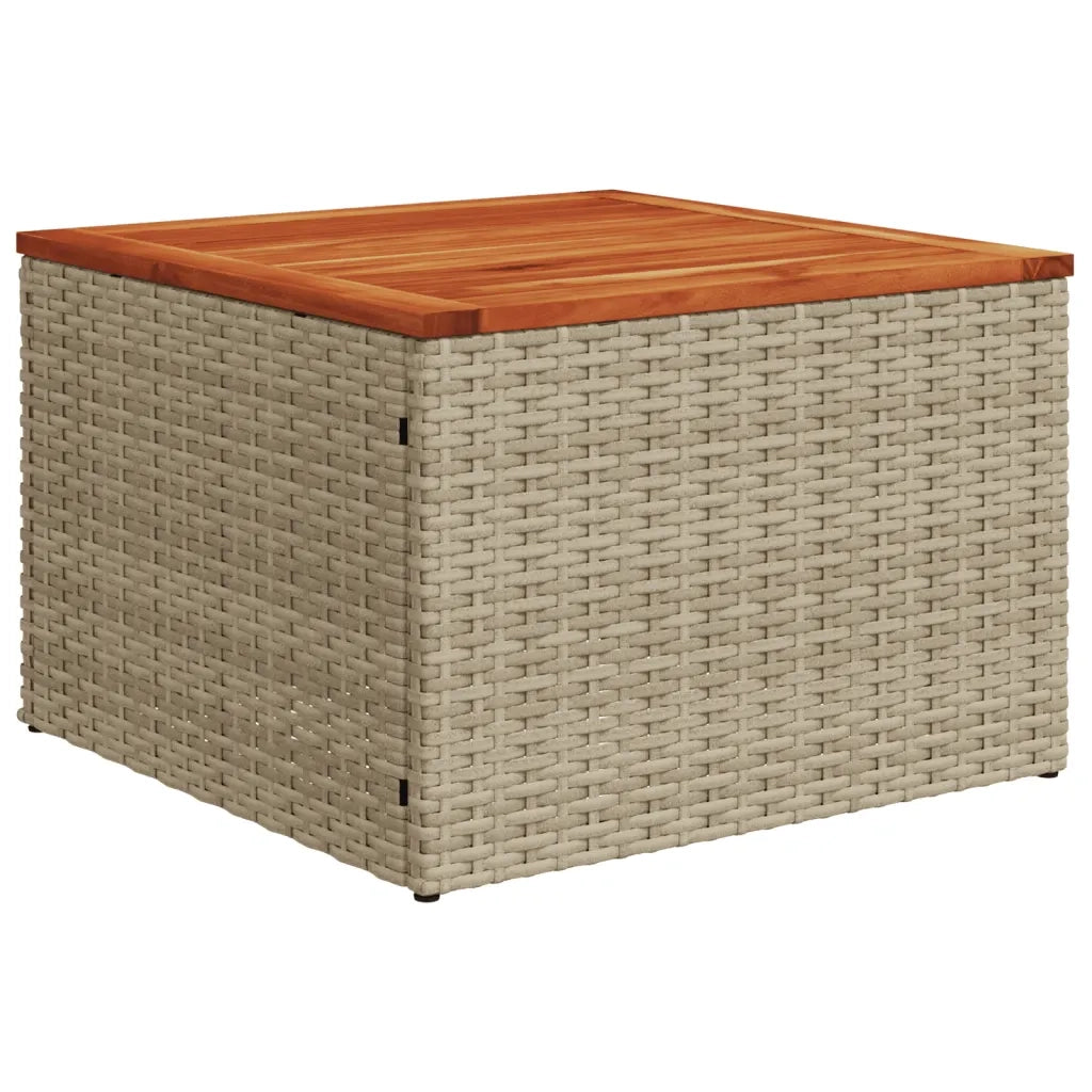 Set Divano da Giardino 10 pz con Cuscini Beige in Polyrattan 3256142