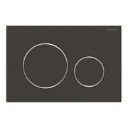 Placca di comando Geberit Sigma20 nero opaco e inserti lucidi