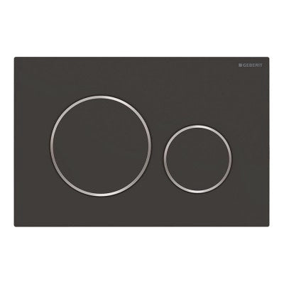 Placca di comando Geberit Sigma20 nero opaco e inserti lucidi