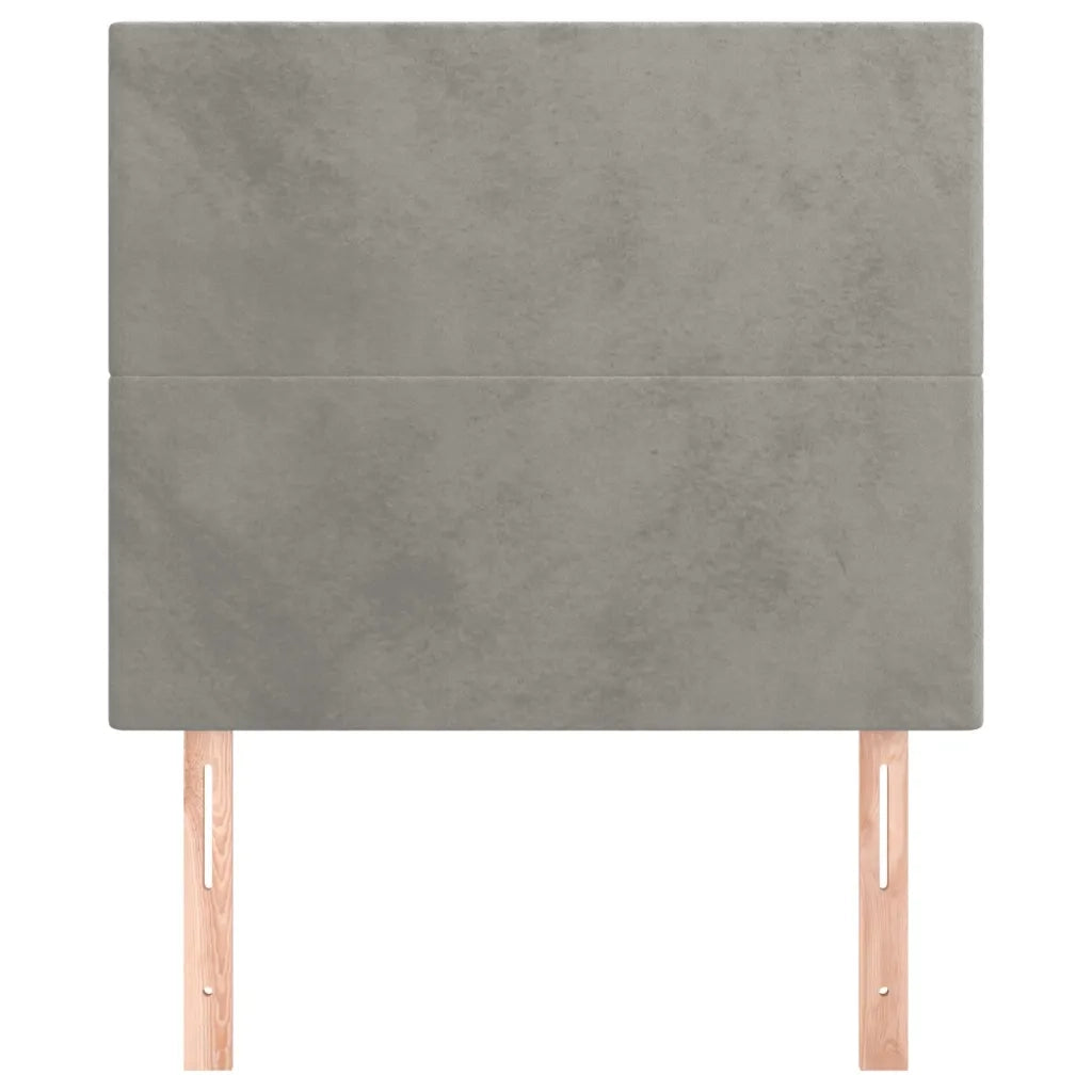 Testiera | Testata Grigio Chiaro 80x5x118/128 cm Velluto