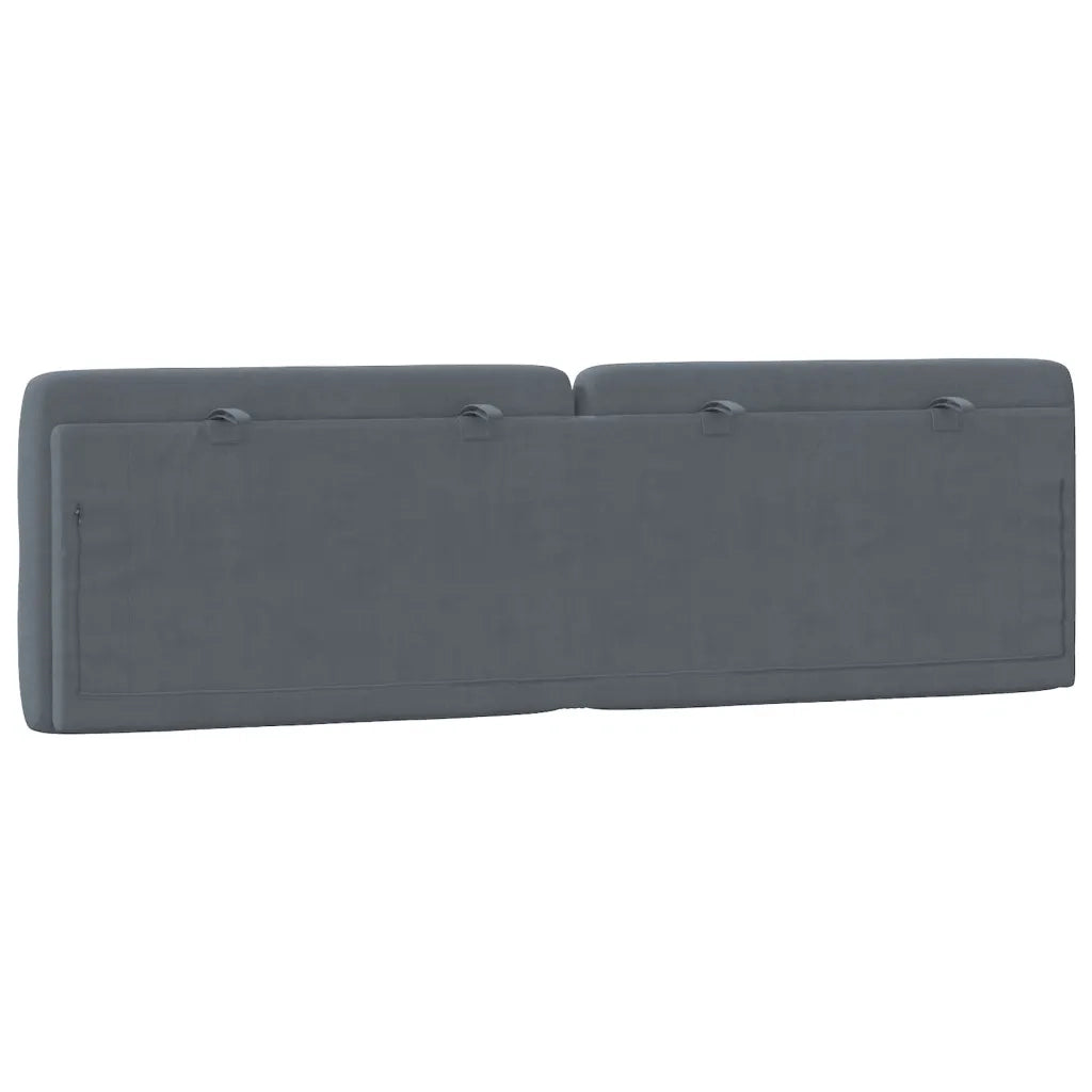 Cuscino Testiera Grigio Scuro 160 cm in Velluto 374734