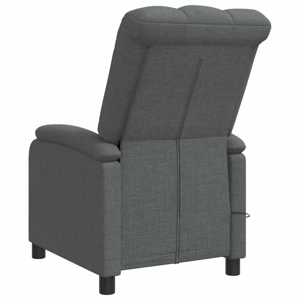 Poltrona Massaggiante Grigio Scuro Tessuto 42034970
