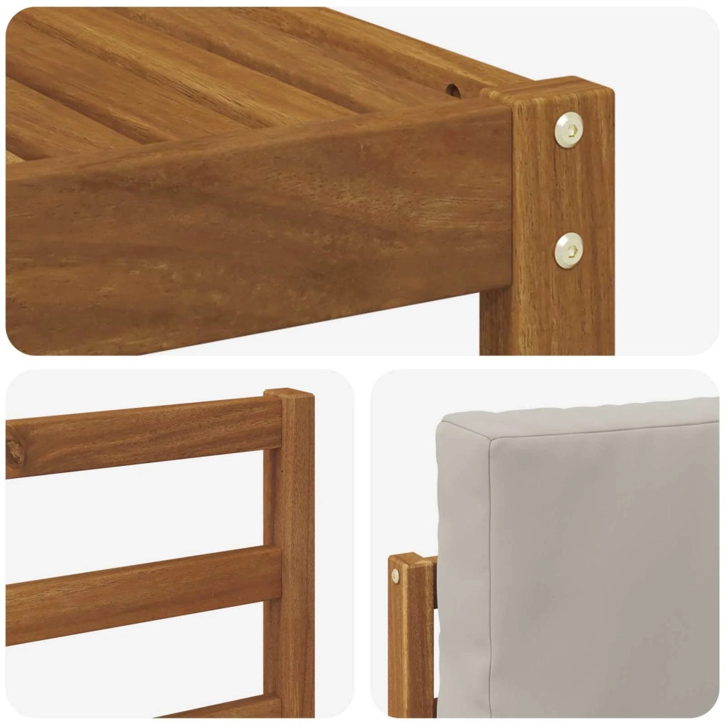 Set di divani da esterno 11 pcs Grigio Naturale e Chiaro 3367074