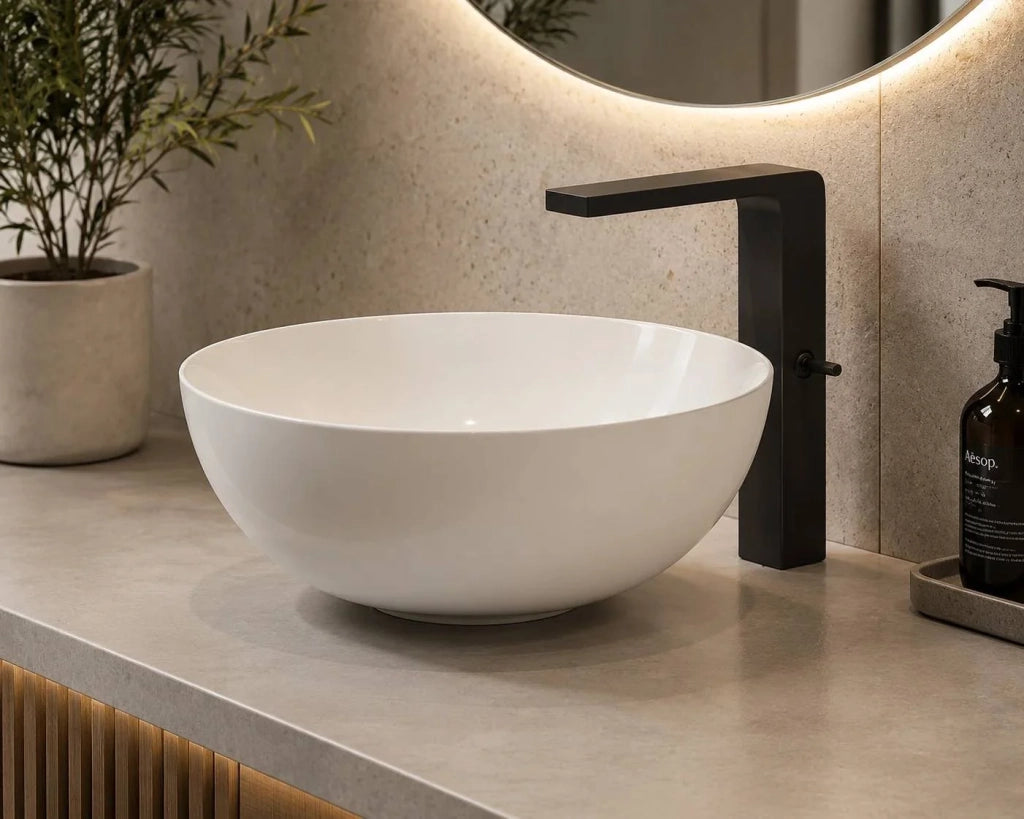 Mobile bagno componibile FORMENTERA senza specchio con modulo da 100 cm, lavabo con colonna