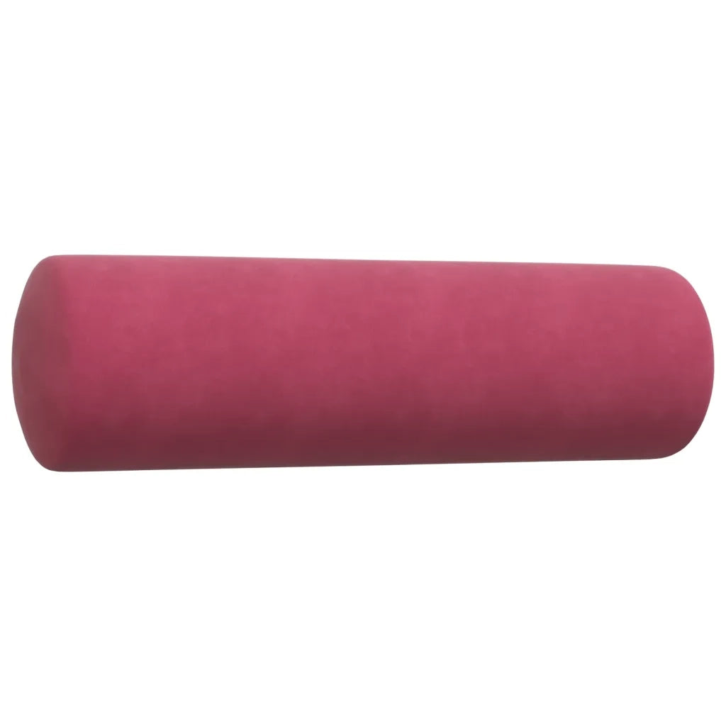 Set di Divani 2 pz con Cuscini e Rinforzi Rosso Vino in Velluto